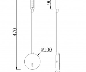 Настенный светильник (бра) Technical C035WL-L3W3K