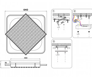 FA125 WH белый 160W 640*640*110 (ПДУ РАДИО 2.4)