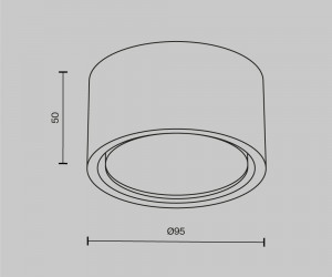Потолочный светильник Technical C001CL-GX53-W