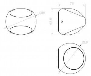 Настенный светильник (бра) Outdoor O032WL-L6W3K