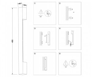 FW4411 SWH белый песок LED 4200K 6W 450*40*35
