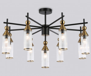 LH55258/9 BK/BS/CL черный/латунь/прозрачный E14*9 max 40W D770*530