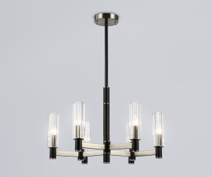 LH55501/6 SN/BK/CL сатин никель/черный/прозрачный E14*6 max 40W D570*760