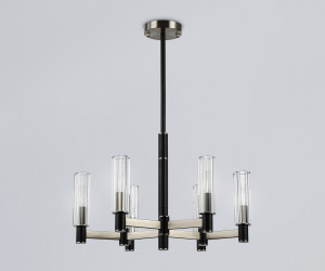 LH55501/6 SN/BK/CL сатин никель/черный/прозрачный E14*6 max 40W D570*760