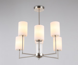 LH56211/6 SN/FR никель/белый матовый E27/6 max 60W D600*600