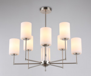 LH56213/8 SN/FR никель/белый матовый E27/8 max 60W D700*600