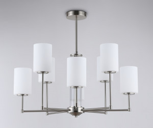 LH56213/8 SN/FR никель/белый матовый E27/8 max 60W D700*600