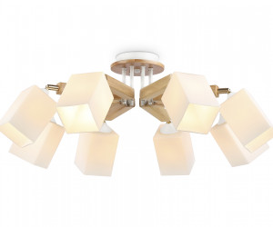 TR9522/8 WH/GD/FR белый/золото/белый матовый E27*8 max 40W D790*260