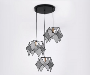 TR8427/3 BK/GD черный/золото E14/3 max 40W D510*1000