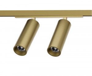 DK5742-SB Светильник для трека SHINE SPOT со светодиодом, D35*H100, 48V DC, 8W*2 , RA?90, 3000K, IP20, сатинированная латунь, алюминий