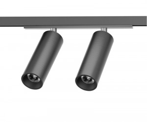 DK5742-DN Светильник для трека SHINE SPOT со светодиодом, D35*H100, 48V DC, 8W*2 , RA?90, 3000K, IP20, темный никель, алюминий