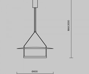 Подвесной светильник Maytoni MOD280PL-L30B3K