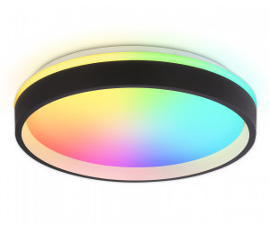 FZ604 BK/GD черный/золото IP20 46W 3000K-6500K+RGB D390*80 (ПДУ ИК)