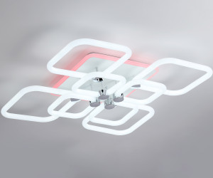 FA3866/4+4 WH белый 144W 3000K-6400K+RGB 627*627*121 (ПДУ РАДИО 2.4G)