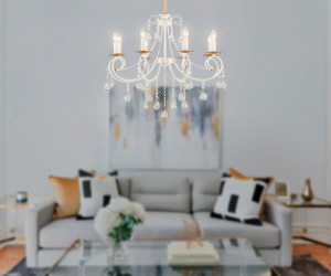 TR4917/8 WH/GD белый/золото E14/8 max 40W D740*930