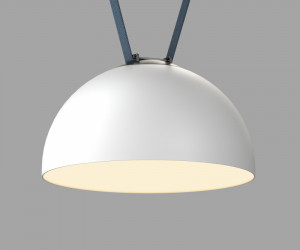 DK5563-WH+BK Cветильник для трека-ремня Belty, серия Flow со светодиодом, D300*H171мм, 48V DC, 28W, RA90, 120°, 3000K, IP20, белый с черным, алюминий