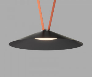 DK5569-BK Cветильник для трека-ремня Belty, серия Flow, со светодиодом, D600*H122мм, 48V DC, 24W, RA90, 120°, 3000K, IP20, черный, алюминий