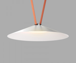 DK5569-WH+BK Cветильник для трека-ремня Belty, серия Flow, со светодиодом, D600*H122мм, 48V DC, 24W, RA90, 120°, 3000K, IP20, белый с черным, алюминий