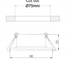 Встраиваемый светильник Technical DL041-01RG