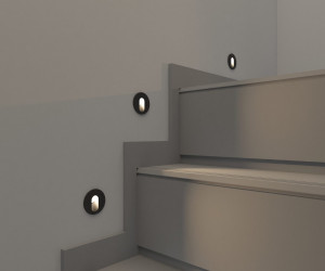 DK1013-DG Светильник встраиваемый в стену, IP 54, LED, 1 Вт, серый, алюминий