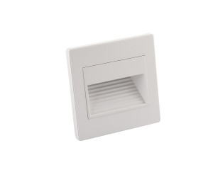 DK3050-WH Светильник встраиваемый в стену, IP 20, LED 3000, 1 Вт, белый, пластик
