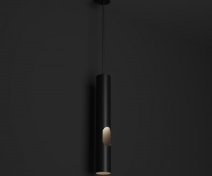 DK4045-BK Подвесной светильник, с декоративным вырезом, IP 20, до 15 Вт, LED, GU10, черный, алюминий