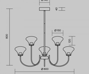 Подвесной светильник Maytoni MOD402PL-L30BS3K