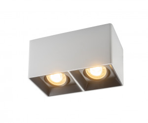 DK3035-WB Светильник накладной IP 20, 10 Вт, GU5.3, LED, белый/черный, пластик