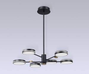 FL51639/6 BK/GD черный/золото 3000K/4200K/6400K 50W D800*780 (Без ПДУ)