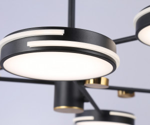 FL51639/6 BK/GD черный/золото 3000K/4200K/6400K 50W D800*780 (Без ПДУ)