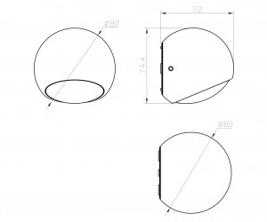 Настенный светильник (бра) Outdoor O032WL-L3W3K