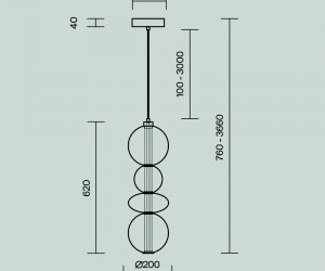 Подвесной светильник Maytoni MOD307PL-L36BS3K