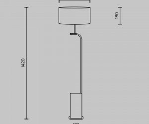 Напольный светильник (торшер) Maytoni MOD437FL-03B