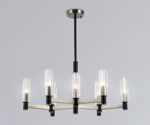 LH55503/9 SN/BK/CL сатин никель/черный/прозрачный E14*9 max 40W D760*760