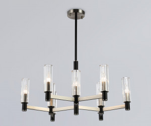 LH55503/9 SN/BK/CL сатин никель/черный/прозрачный E14*9 max 40W D760*760