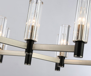 LH55503/9 SN/BK/CL сатин никель/черный/прозрачный E14*9 max 40W D760*760