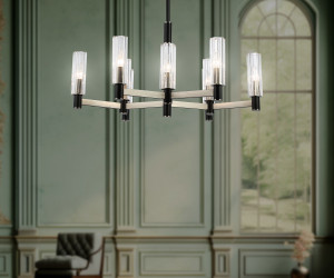 LH55503/9 SN/BK/CL сатин никель/черный/прозрачный E14*9 max 40W D760*760