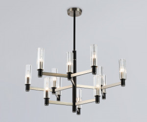 LH55505/12 SN/BK/CL сатин никель/черный/прозрачный E14*12 max 40W D860*905