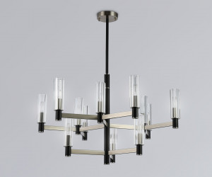 LH55505/12 SN/BK/CL сатин никель/черный/прозрачный E14*12 max 40W D860*905