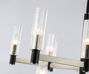 LH55505/12 SN/BK/CL сатин никель/черный/прозрачный E14*12 max 40W D860*905