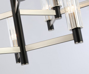 LH55505/12 SN/BK/CL сатин никель/черный/прозрачный E14*12 max 40W D860*905