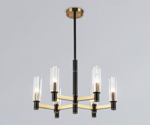 LH55511/6 BK/BS/CL черный/латунь/прозрачный E14*6 max 40W D570*760