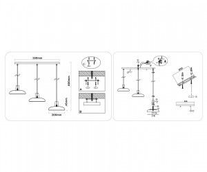 FL4841/3 BK/WD черный/дерево 72W 3000-6000K 550*200*800 (без ПДУ)