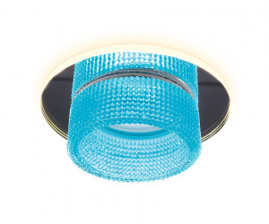 TN351 CH/BL хром/голубой GU5.3+3W (LED COLD) D95*45