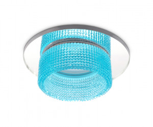 TN351 CH/BL хром/голубой GU5.3+3W (LED COLD) D95*45