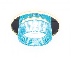 TN351 CH/BL хром/голубой GU5.3+3W (LED COLD) D95*45