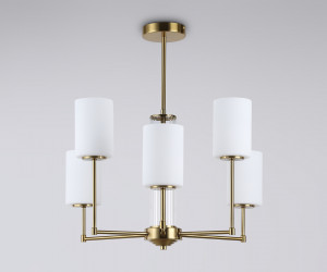 LH56215/6 BS/FR латунь/белый матовый E27/6 max 60W D600*600