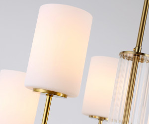 LH56215/6 BS/FR латунь/белый матовый E27/6 max 60W D600*600