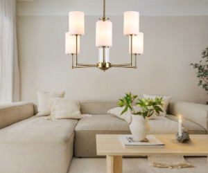 LH56215/6 BS/FR латунь/белый матовый E27/6 max 60W D600*600