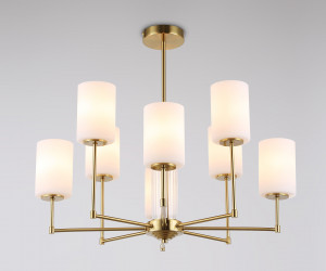 LH56217/8 BS/FR латунь/белый матовый E27/8 max 60W D700*600